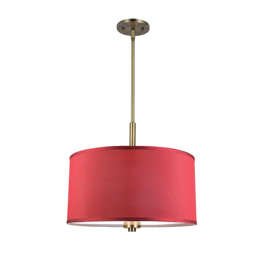 Woodbridge Lighting 13420BRB-S118 Drum 18-inch Pendant