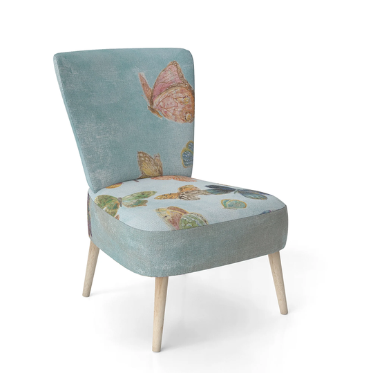 Designart 'Butterflies Dancing I' Upholstered Wildlife Accent Chair