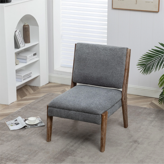 Chenille Single Accent Chair Modern Armless Chair - 24'' x28.3" x 34.2''