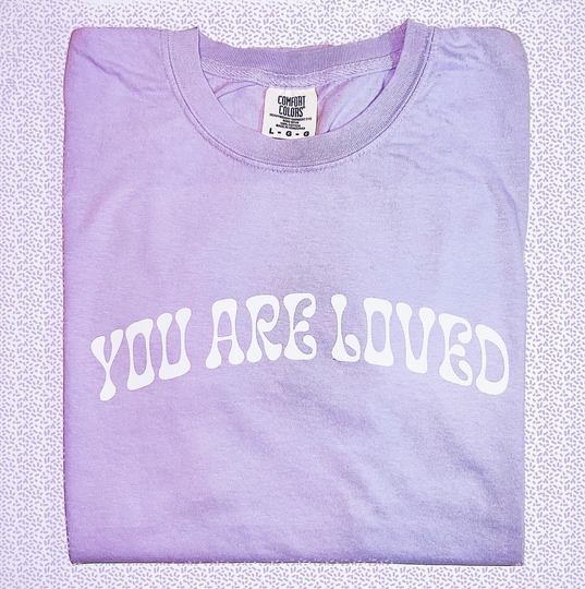 Groovy You Are Loved Comfort Colors T-Shirt, Orchid Tee, Made Worthy Shirt, Cute Christian Summer Shirt