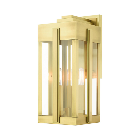 Giuseppe Lighting Three Light Outdoor Wall Lantern Lexington Natura - Exact Size