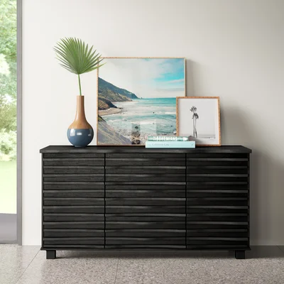 Coad 59" Wide 3 Drawer Solid Wood Sideboard
