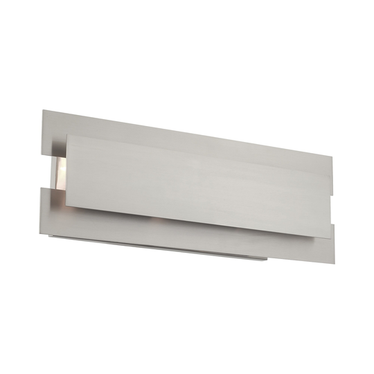 Livex Lighting Varick 3-Light Brushed Nickel Bath Vanity - 8"W x 23.75"H x 5.75"D