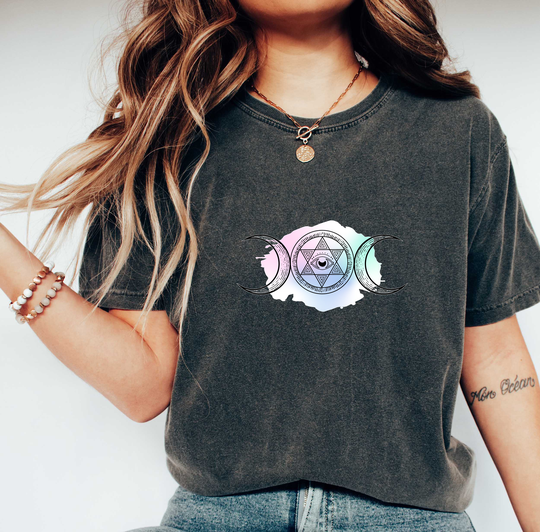 Comfort Colors Magic & Celestial Moon Star Shirt, Top, Animals T-Shirt, Comfy Oversized Boho