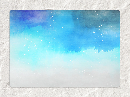 Colorful Watercolor Chair Mat, Blue Vinyl Floor White Protective Winter Splat Pad, Flooring, Kids Room Rug