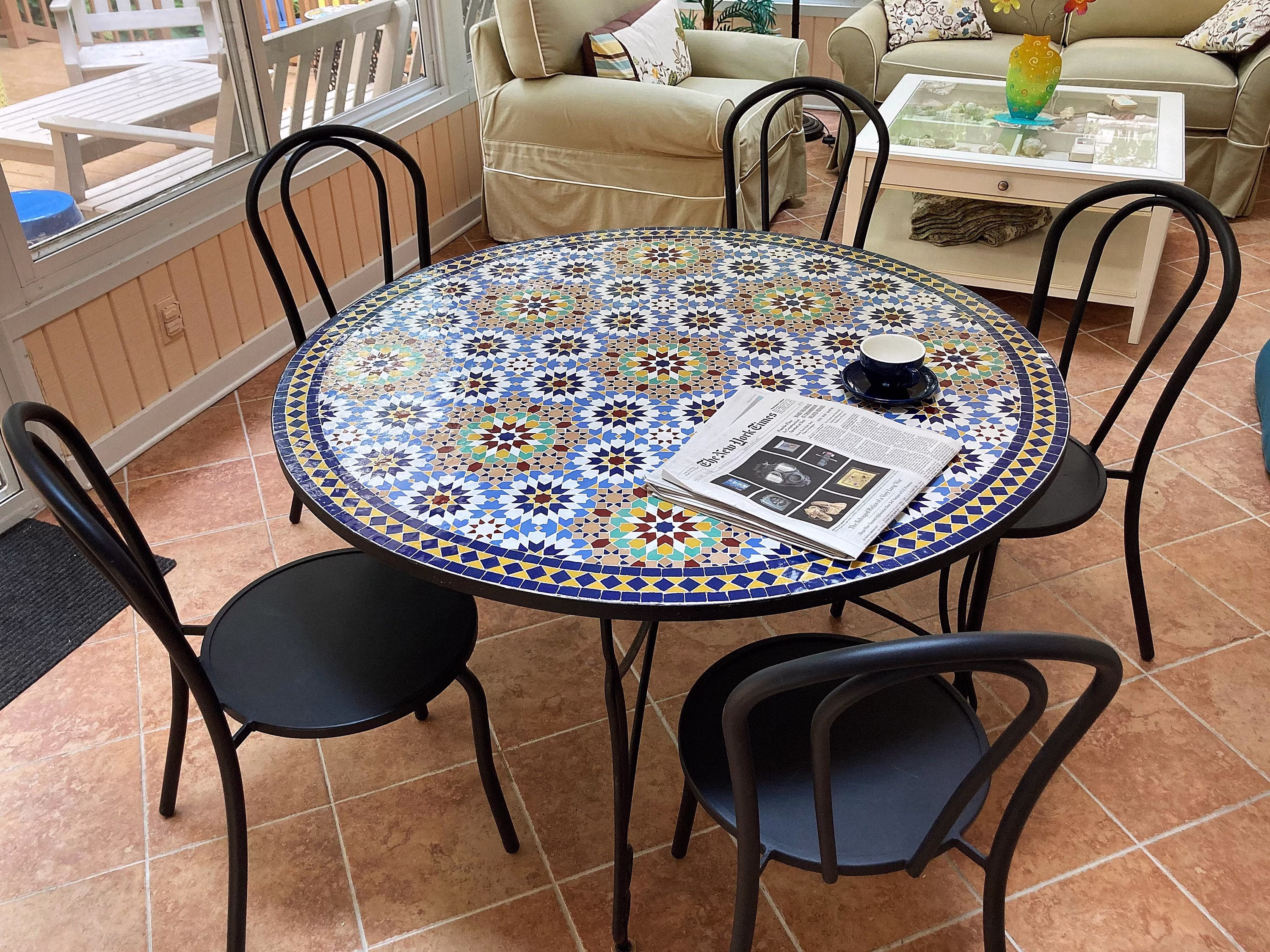 Customizable Mosaic Table - Crafts Mid Century Coffee Dining