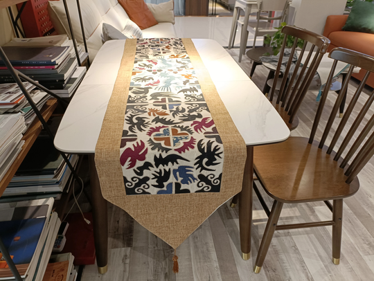 Handmade Table Runner, Bed Runner, Patch Work Embroidery, Bed Decor, Gift For Family Or Close Friends, Chinese Batik 188 X 40cm