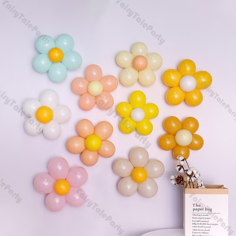 Colorful Daisy Flower Balloon Wall Kit Girl Boho Pink Peach Baby Shower Bridal Birthday Party Wedding Decor