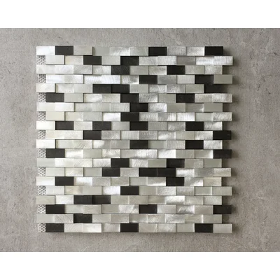 1.25" x 0.625" Metal Linear Mosaic Tile