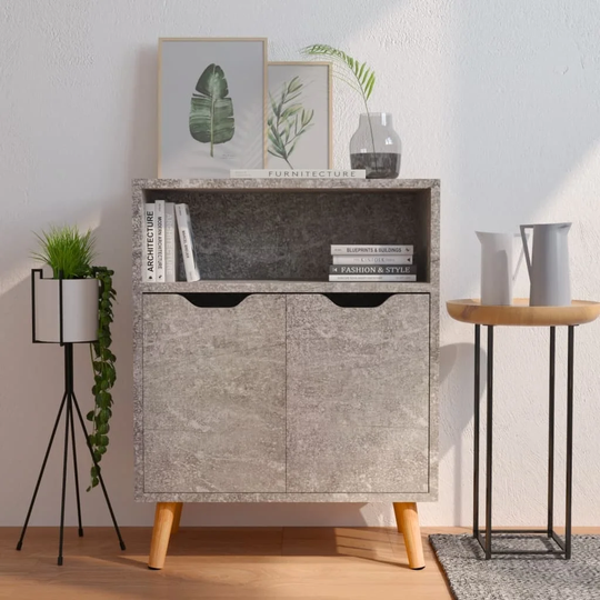 Sideboard Concrete Gray 23.6"x11.8"x28.3" Engineered Wood