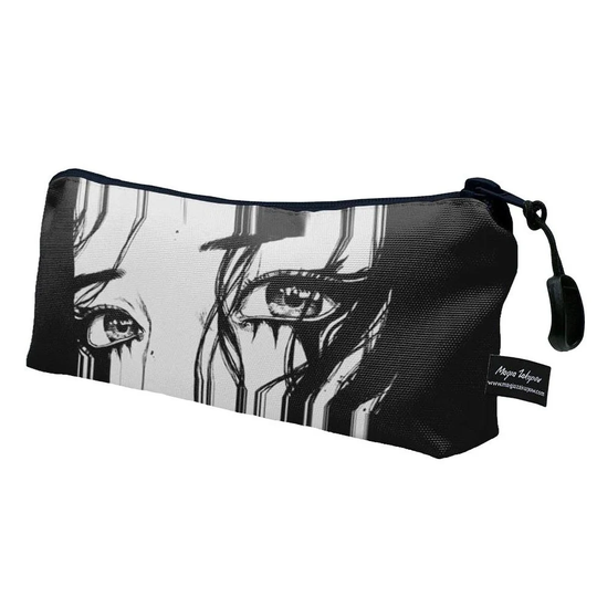 Mzshop - School Pencil Case -Sad Eyes Pen Box Pouch Backpack Stationery Box Fullprint Aesthetic Arthoe Anime