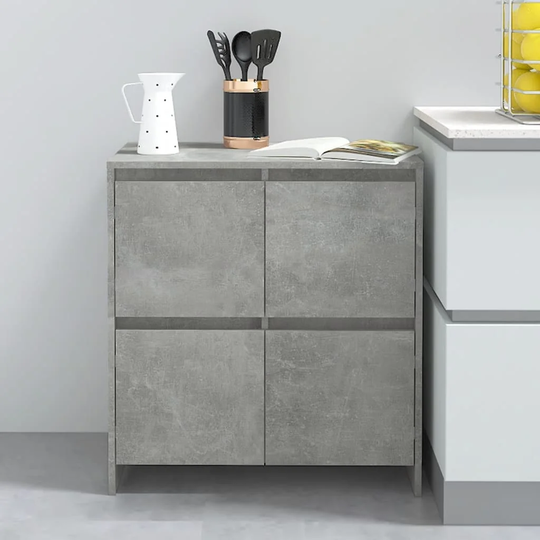 Sideboard Concrete Gray 27.6"x16.1"x29.5" Engineered Wood