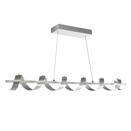 Artcraft Rolling Hills 6-Light Kitchen Island Light in Brushed Aluminum