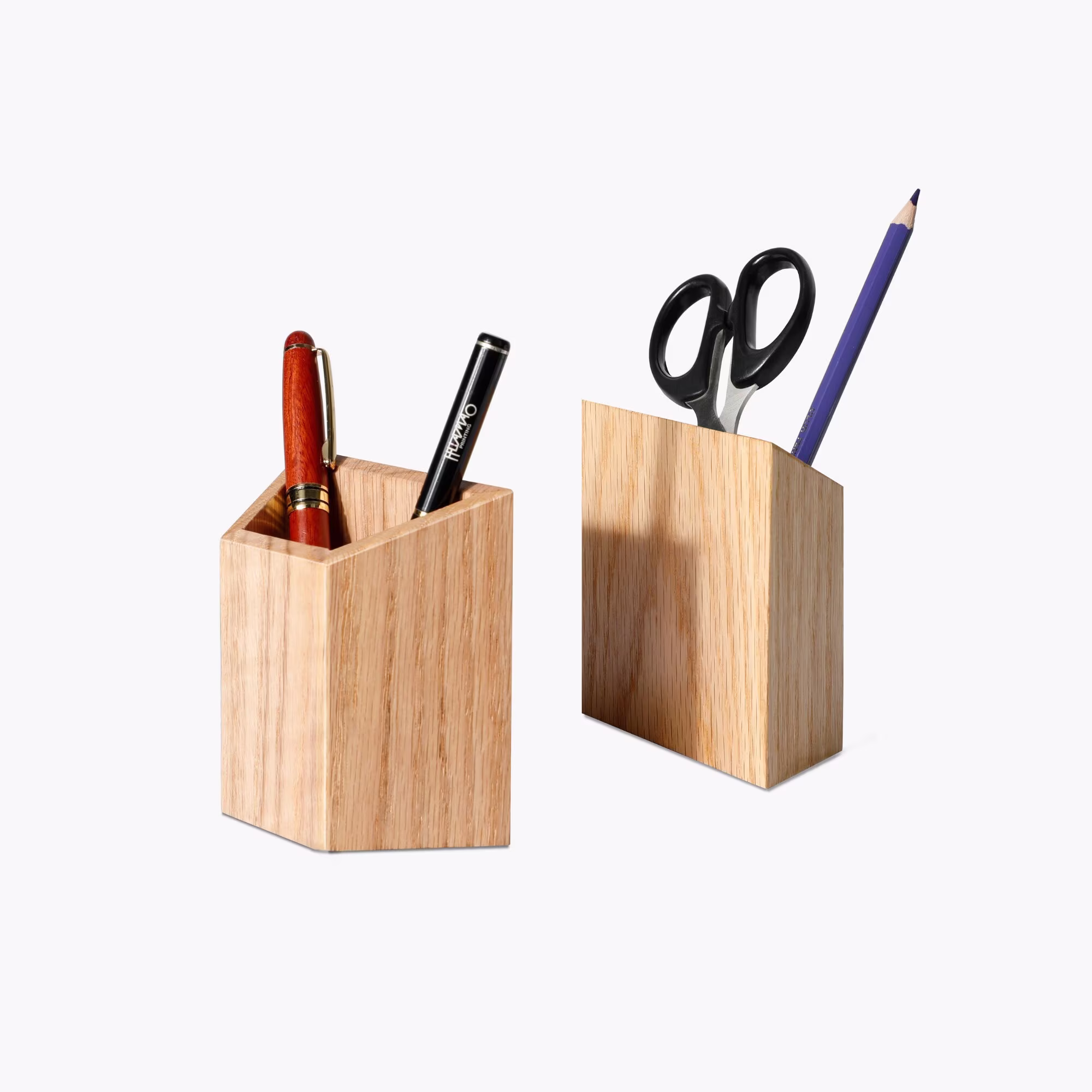 Pencil Holder Bookend | Red Oak Book Ends For Desks Or Shelves, 10.5 X 10.1cm Craft Kitties Original Design Home Décor Perfect Gift