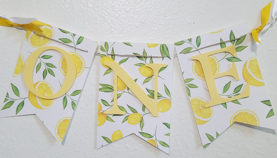High Chair Banner, One Lemon Birthday, Banner, Decorations, High Chair Party Decorations