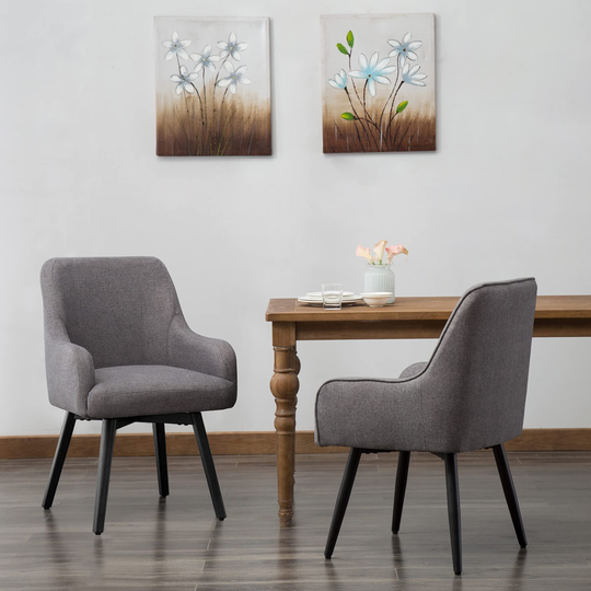 Swivel Dining Chairs Set of 2 Upholstered Accent Chairs Living Room Chairs Desk Office Arm Chair