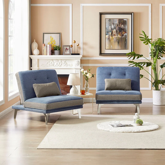 Modular Convertible Sofa Bed with Metal Leg