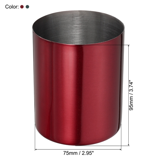 Pencil Holder Pen Holder Stainless Steel Pencil Holders Cup, 2pcs - Red, Green