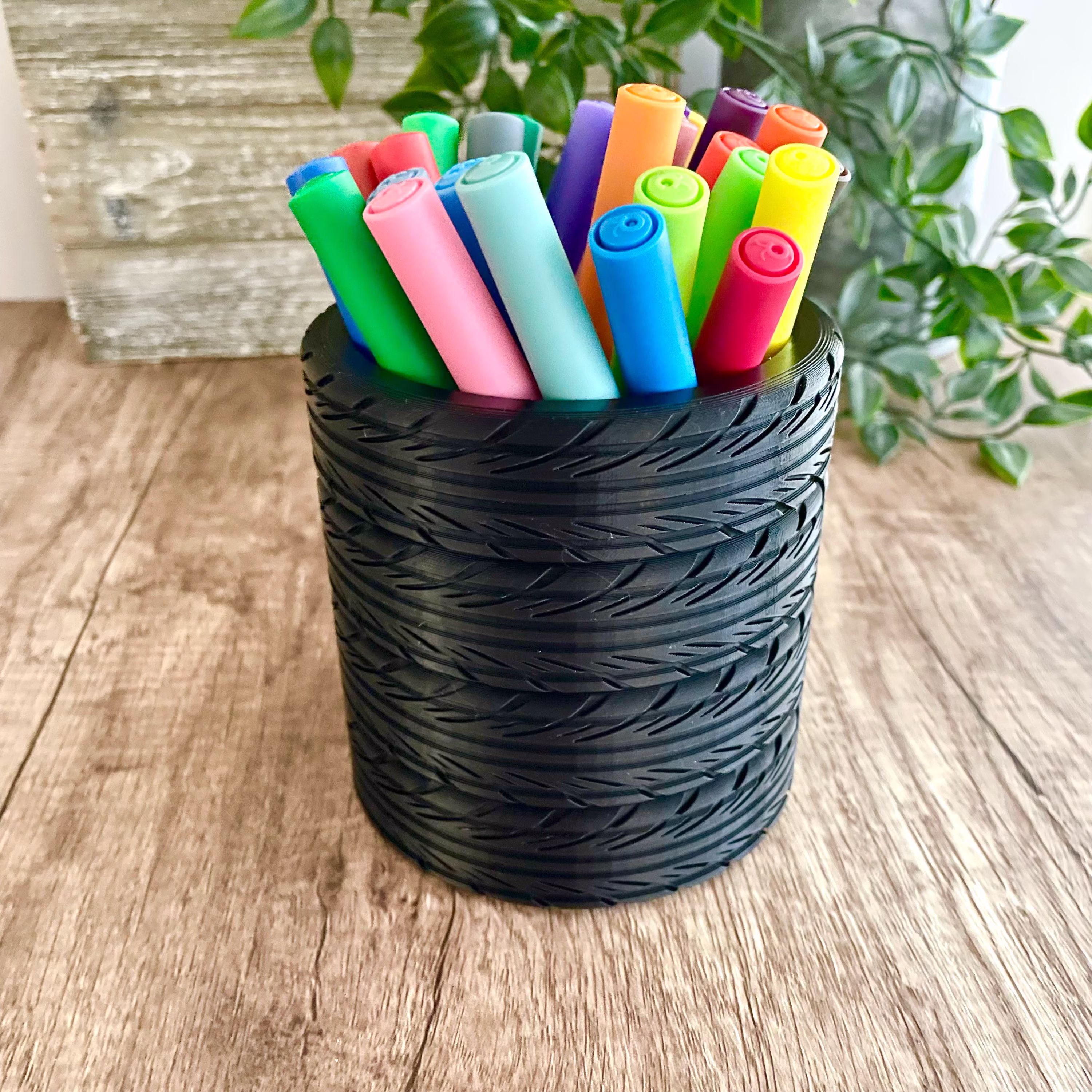 Car Tire Pencil Holder - Enthusiast Gift Gift For Husband Car Guy Chevy Ford Mopar