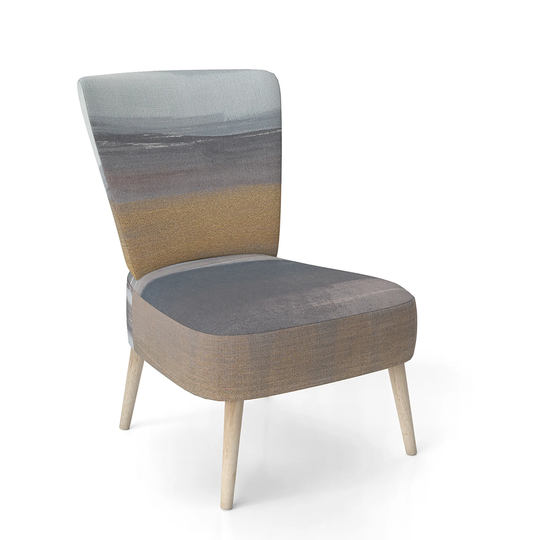 Designart 'Misty Grey Beach' Upholstered Nautical & Coastal Accent Chair