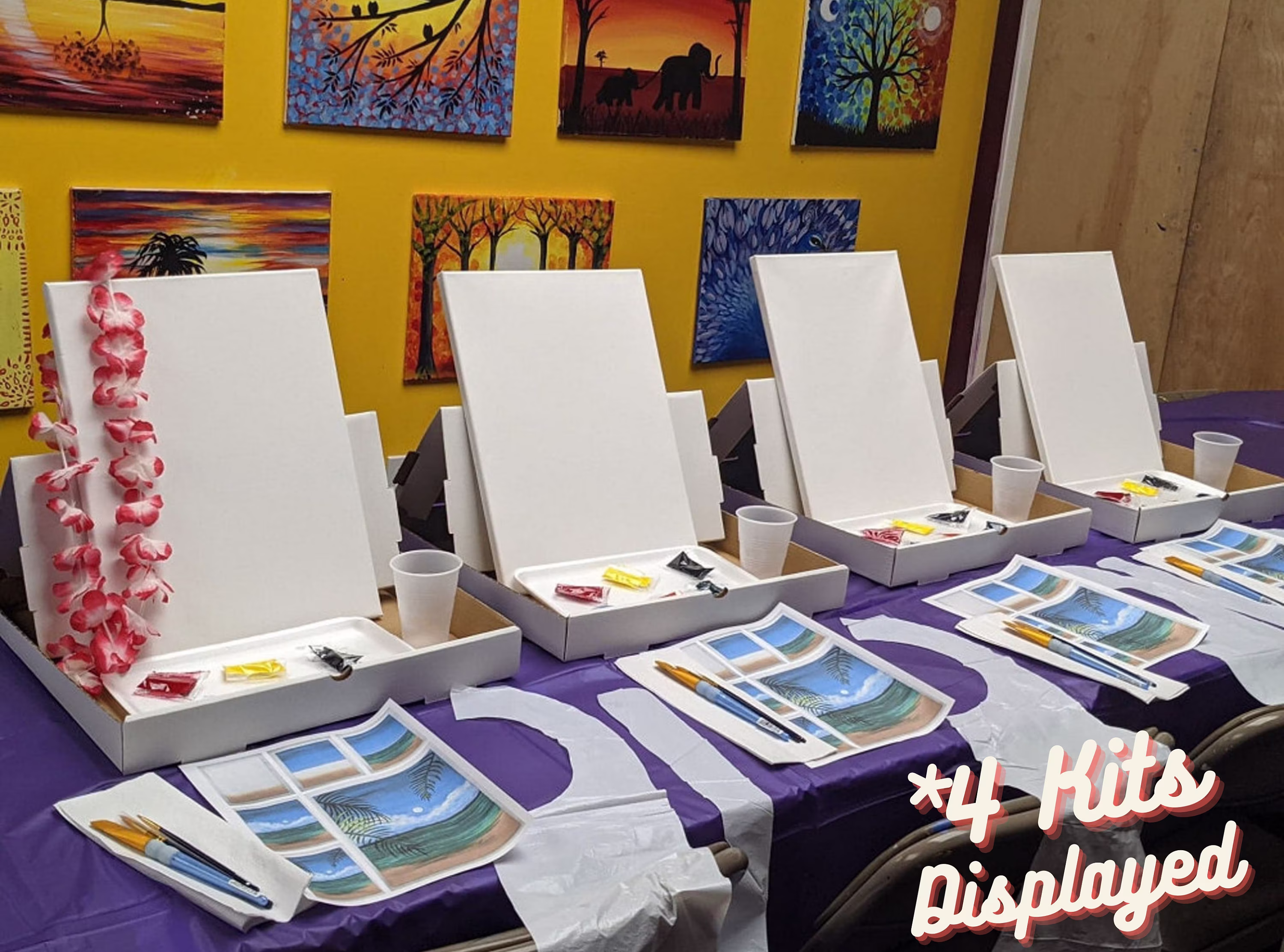 Paint & Sip Kit Complete With All Supplies Easel Included