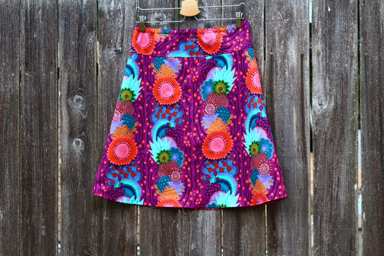 Magenta A-Line Skirt, Bright Eyes, Custom Made, Choose Fitted, Comfy, Loose