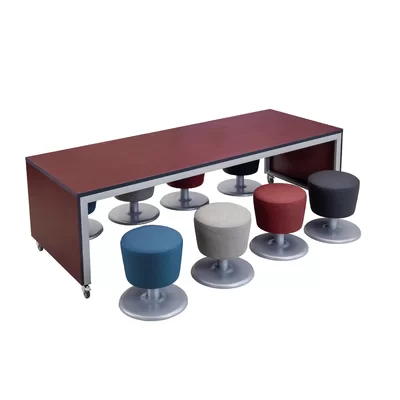 Conversation Rectangular Stool Cafeteria Table