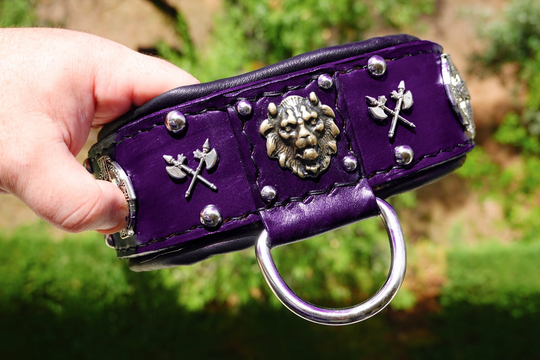 Boerboel Leather Collar, Cane Corso Personalised Dog Collars Bullmastiff Bulldog Luxury