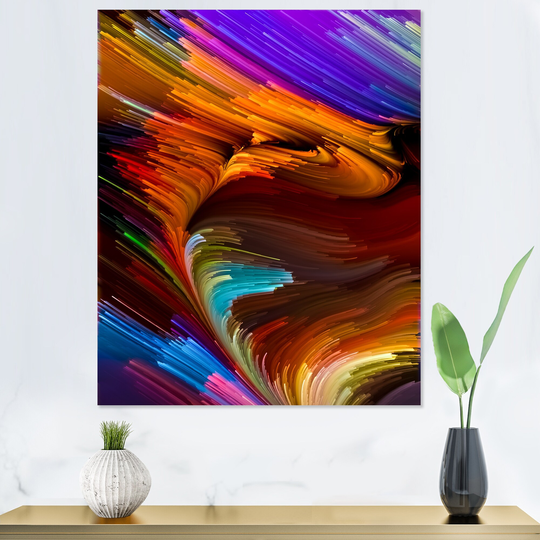 Designart 'Elegance Of Liquid Color VI' Modern Canvas Art Print