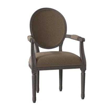Helena Upholstered King Louis Back Arm Chair