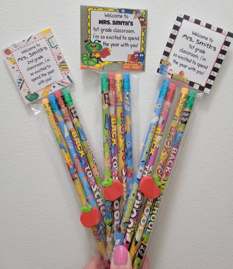 Personalized Back To School Pencil Pack, Classroom Favors Or Gifts, Gifts