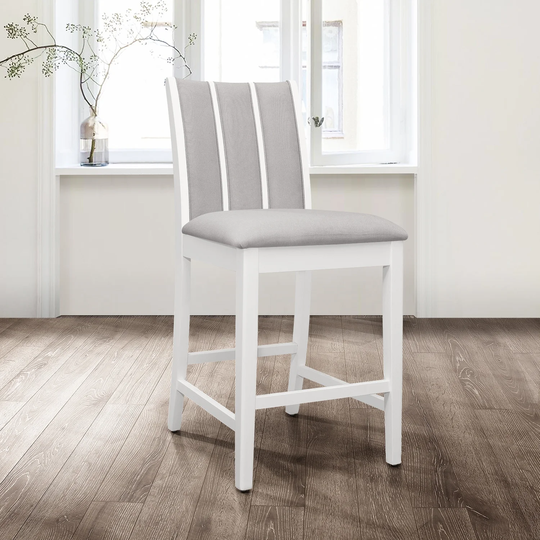Hillsdale Furniture Iris Wood Counter Height Stool, White - 39.75H x 18.75W x 22.75D; Seat Height: 25.75H