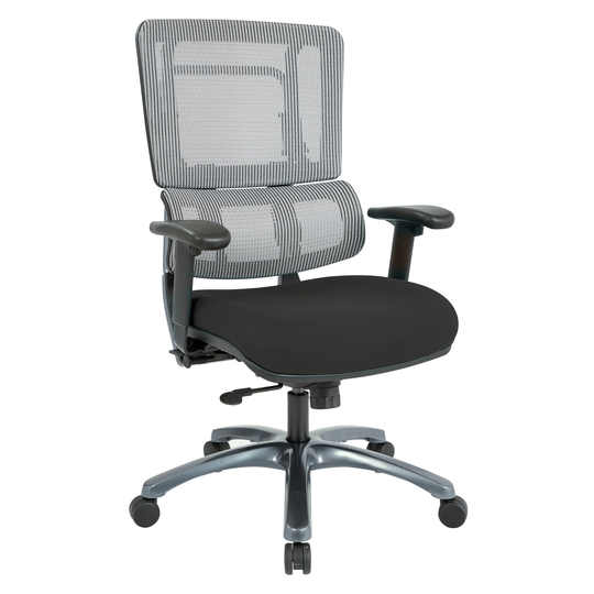 ProLine Vertical Grey Mesh Office Chair with Titanium Base