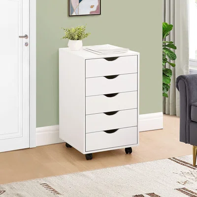 Vernesteen 5-Drawer Mobile Vertical Filing Cabinet