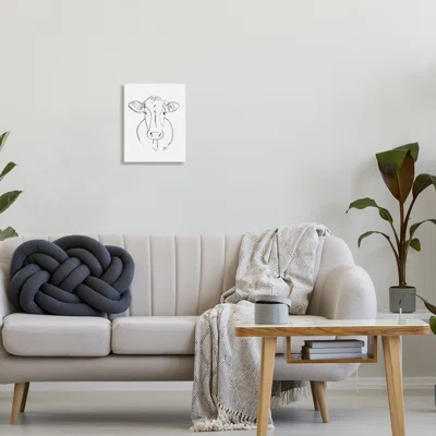 Farm Cattle Cow Pencil Sketch Drawing Portrait Wall Plaque Art By Valerie Wieners