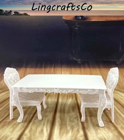 Dollhouse Dining Table & Chairs, 16 Scale Furniture, Kitchen & Chairs
