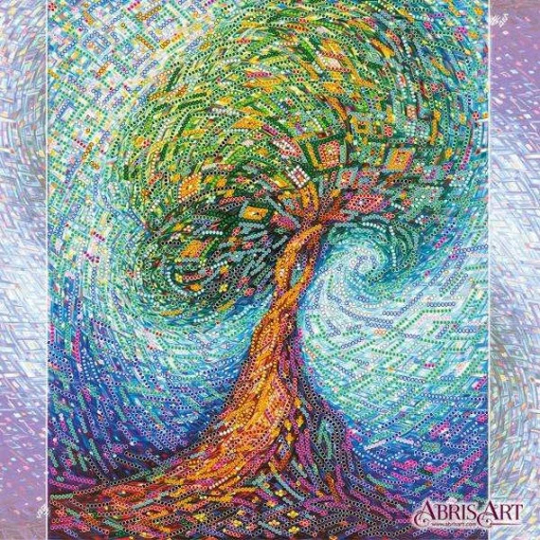 Diy Bead Embroidery Kit On Art Canvas "Tree Of Life" Size 300×300 Mm, Gift | Abris