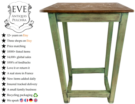 Vintage French Side Table Plant Stand Plinth Wooden Flower Pot Ornament Display Shelf Prop Design Tabouret Furniture France C1960-70's/Eve