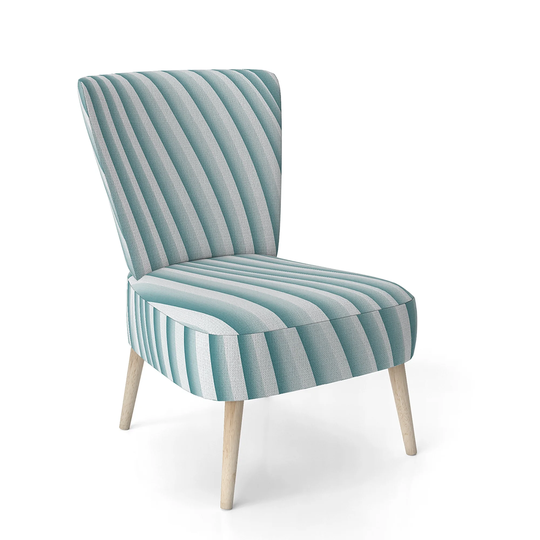Designart 'Fractal Small Blue 3D Waves' Upholstered Contemporary Accent Chair