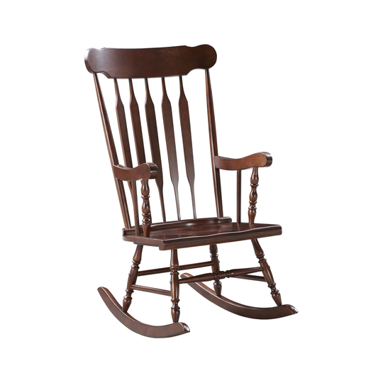 ACME Raina Wooden Arm Rocking Chair in Cappuccino