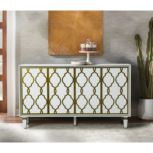 Caroline Modern Sideboard with Solid Wood Legs