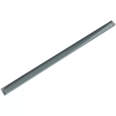 1" x 12" Glass Listello / Border Tile in Gray