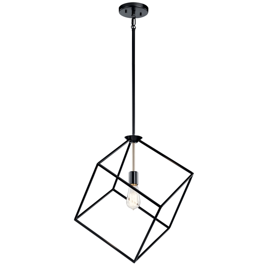 Kichler Lighting Cartone Black 1-Light Pendant
