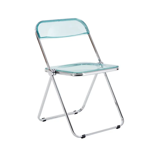 Ins style Clear Transparent Folding Chair Chair Plastic Living Room Seat