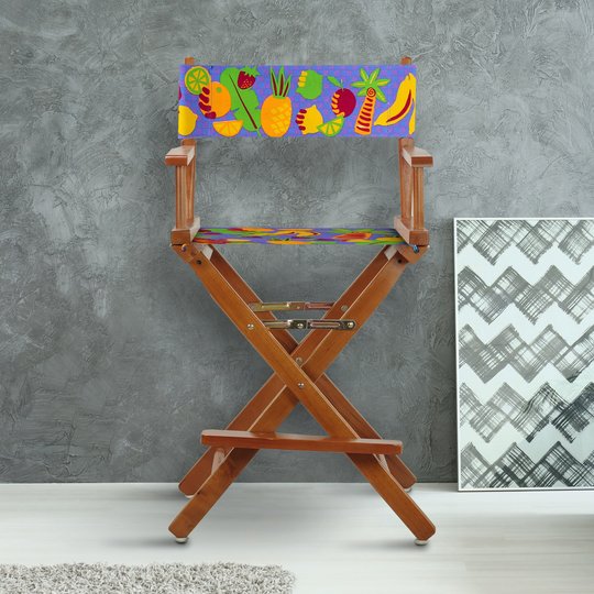 24" Director's Chair Honey Oak Frame-Calypso Fruit - 23"W x 19"D x 39.5"H