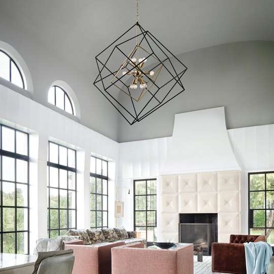 Hudson Valley Roundout 12-light Aged Brass Pendant