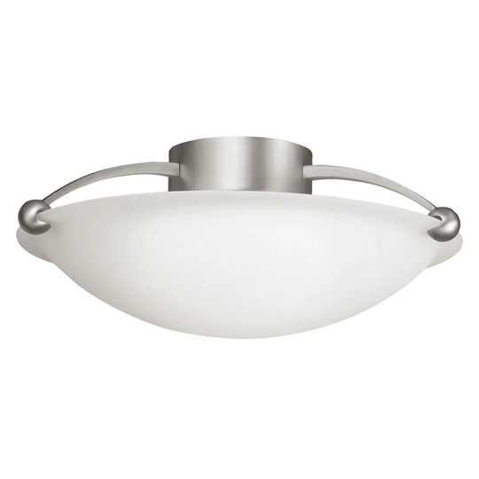 Kichler Lighting Swiss Passport Collection 3-light Brushed Nickel Semi-Flush Mount