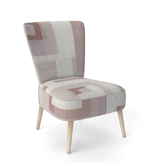 Designart 'Pink Geometric Form Windows II' Upholstered Transitional Accent Chair