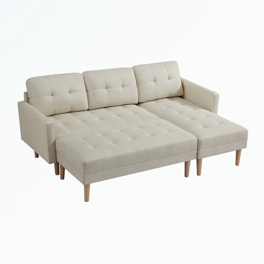 Sectional Sofa Bed , L-shape Sofa Chaise Lounge with Ottoman Bench