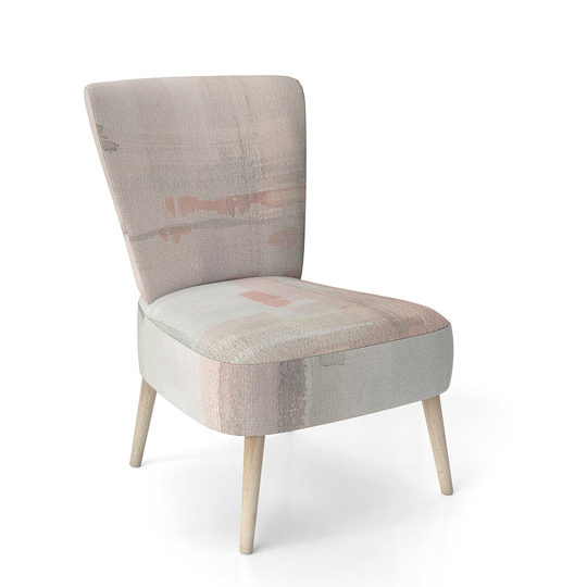 Designart 'Intersect II Grey' Upholstered Pink Modern Accent Chair